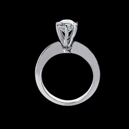 Anello Solitario Vero Diamante Scintillante 1.5 Carati Gioielli Donna