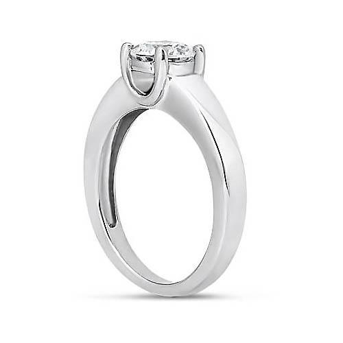 Anello Solitario Vero Diamante Tondo 1,50 Carati Oro Bianco 14K