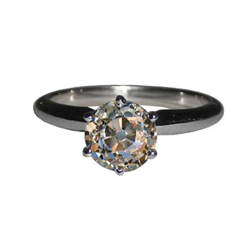Anello Solitario Vero Diamante Vecchio Minatore