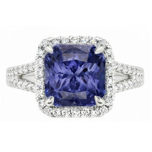 Anello Zaffiro Vero 4 Carati