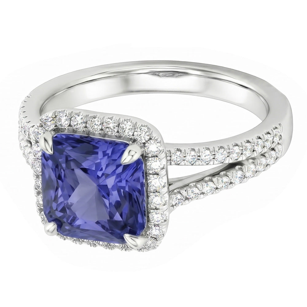 Anello Zaffiro Vero 4 Carati