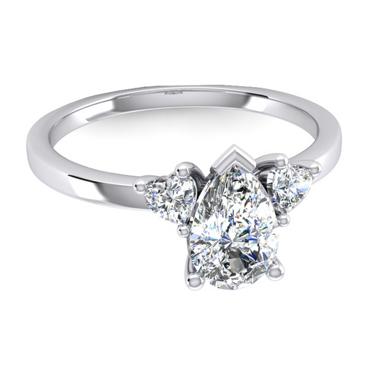 Acquista Anello di fidanzamento Pitha in taglio Ovale 0.66 Carati , Oro Bianco 375 Diamante Acquista Anello di fidanzamento Pitha in taglio Ovale 0.66 Carati , Oro Bianco 375 Diamante