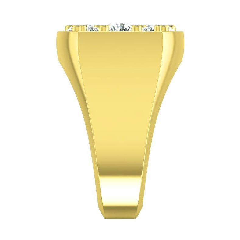Anello Di Fidanzamento Da Uomo Con Naturale Diamanti Rotondi Da 2.80 Carati In Oro Bicolore 14K