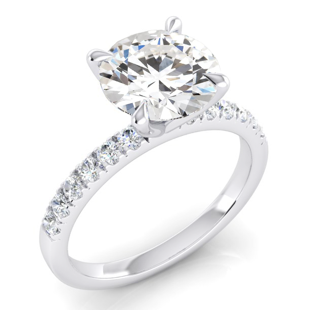Anello_Di_Fidanzamento_Diamante_2.50 Carati_Naturale_Diamanti_Rotondi_Oro Bianco_14K