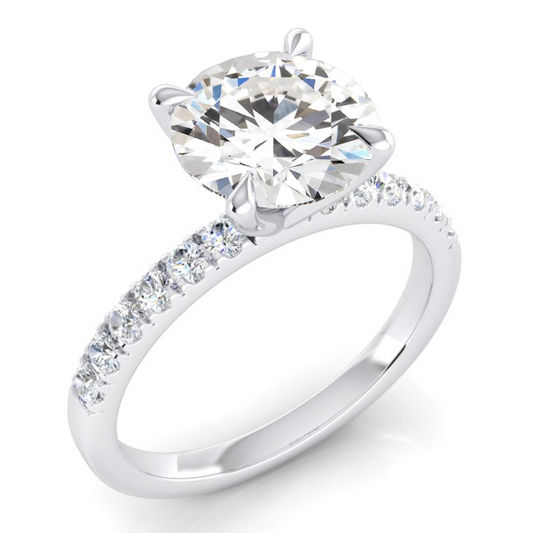 Anello_Di_Fidanzamento_Diamante_2.50 Carati_Naturale_Diamanti_Rotondi_Oro Bianco_14K