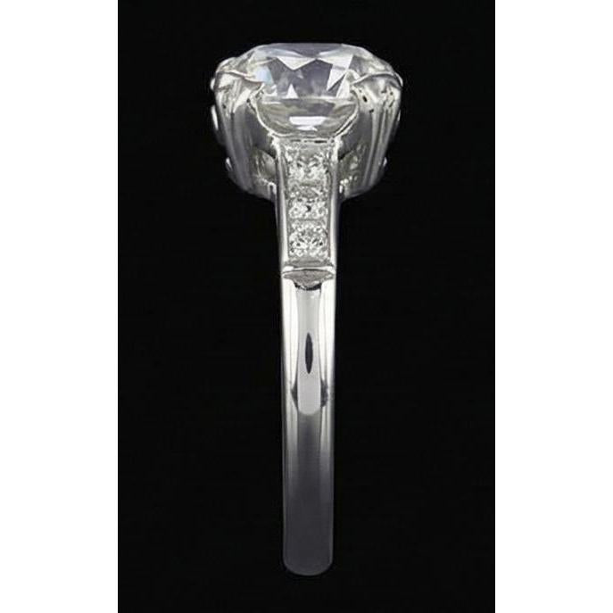 Anello Di Fidanzamento Vecchio Vero Diamante Naturale Autentico ( non creato in laboratorio ) Europeo 2,75 Carati Gioielli Da Donna