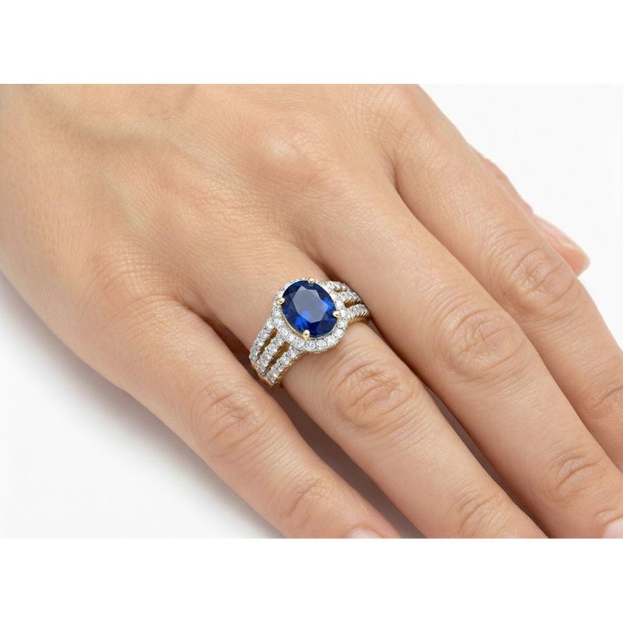 vero round diamante 3.50carati anello tre quarti