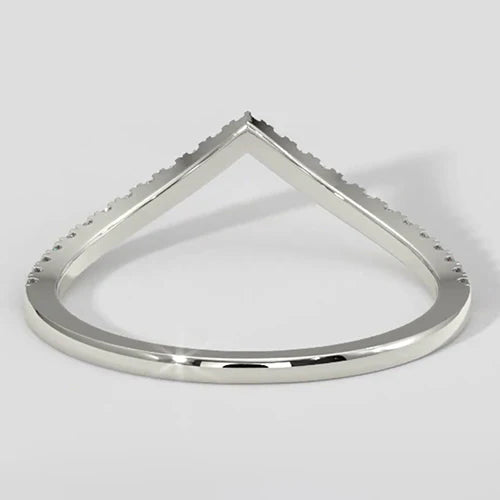 Anello a fascia impilabile a forma di V Paraiba