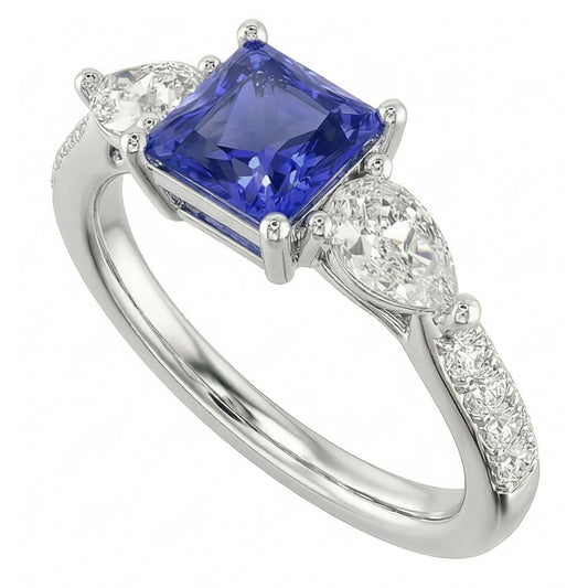 vero round diamante 3carati anello vista frontale