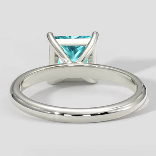 Anello con tormalina Paraiba a cuscino da 1,25 ct