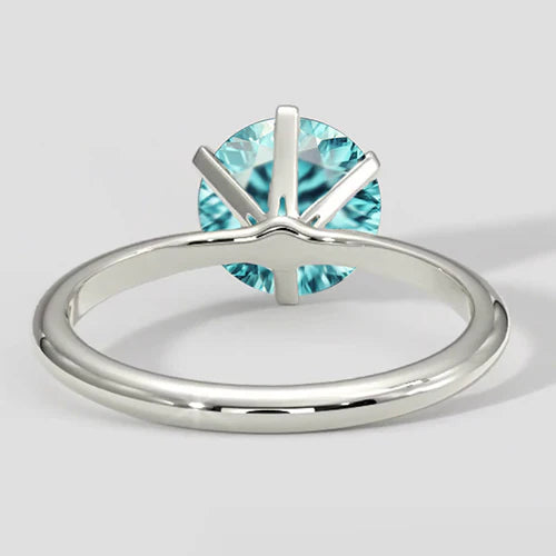 vero round tormalina paraiba 14carati anello dettaglio ravvicinato