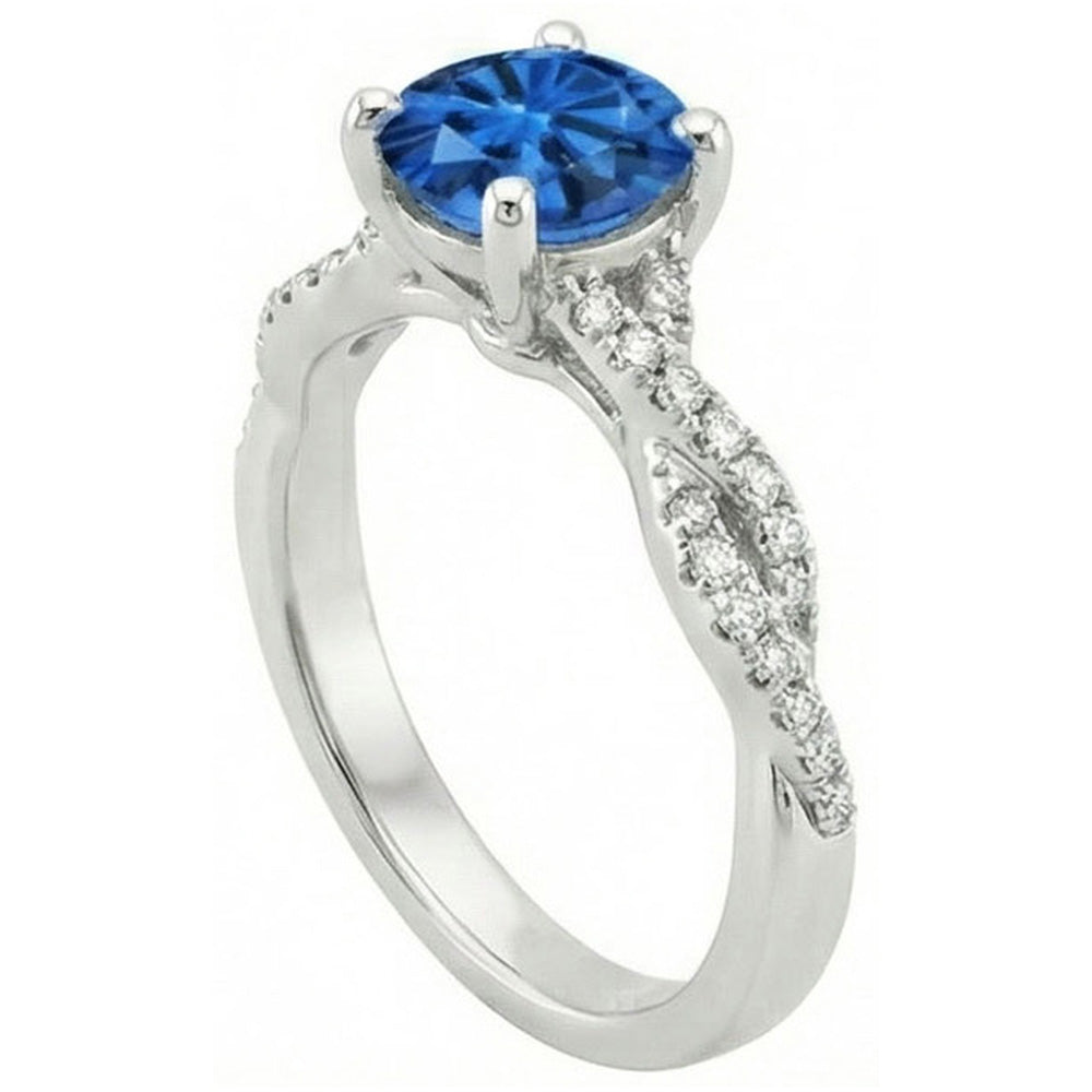 vero round diamante 4.90carati anello vista dall'alto