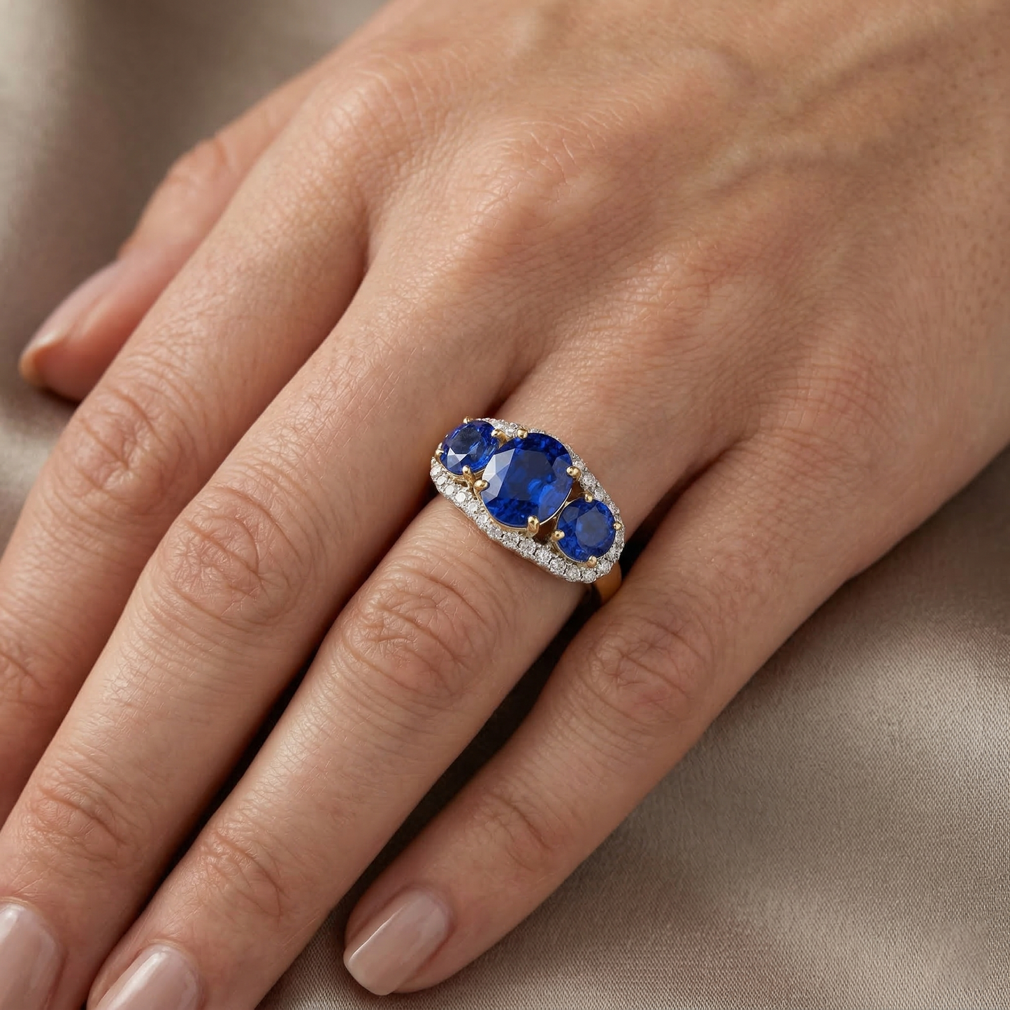 vero oval diamante 6carati anello con accenti diamanti