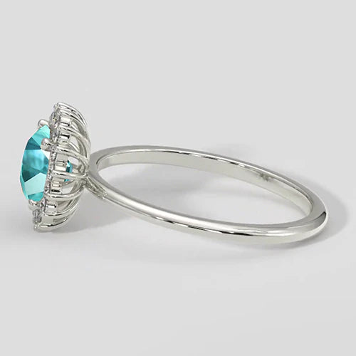Anello da cocktail floreale Paraiba