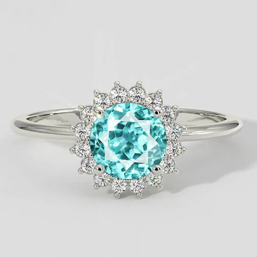 Anello da cocktail floreale Paraiba