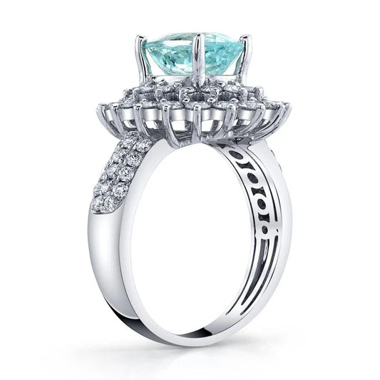 Anello da cocktail ovale Paraiba Sparkle