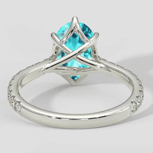Anello di fidanzamento Paraiba a 6 punte