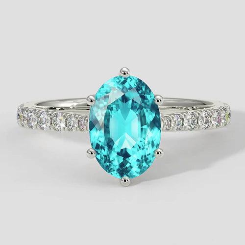 Anello di fidanzamento Paraiba a 6 punte