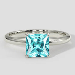 Anello di fidanzamento solitario Paraiba
