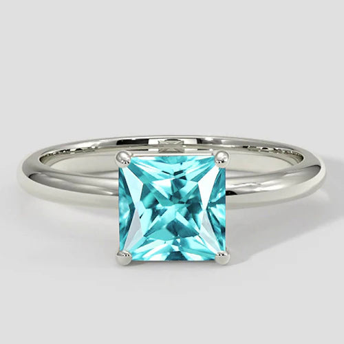 Anello di fidanzamento solitario Paraiba