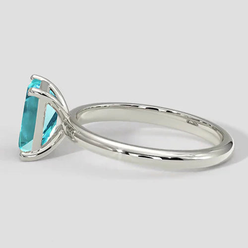 Anello di fidanzamento solitario Paraiba da 1 carato