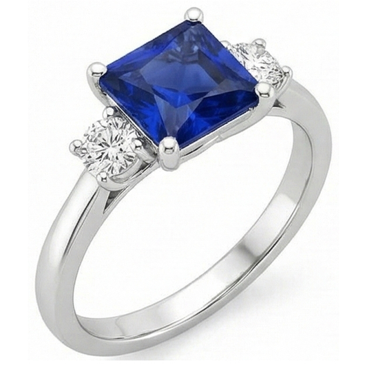 vero princess diamante 5.50carati anello angolo laterale
