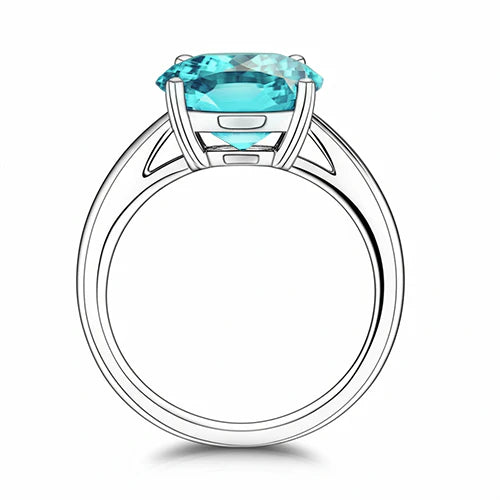 Anello solitario Paraiba da 3 ct senza tempo