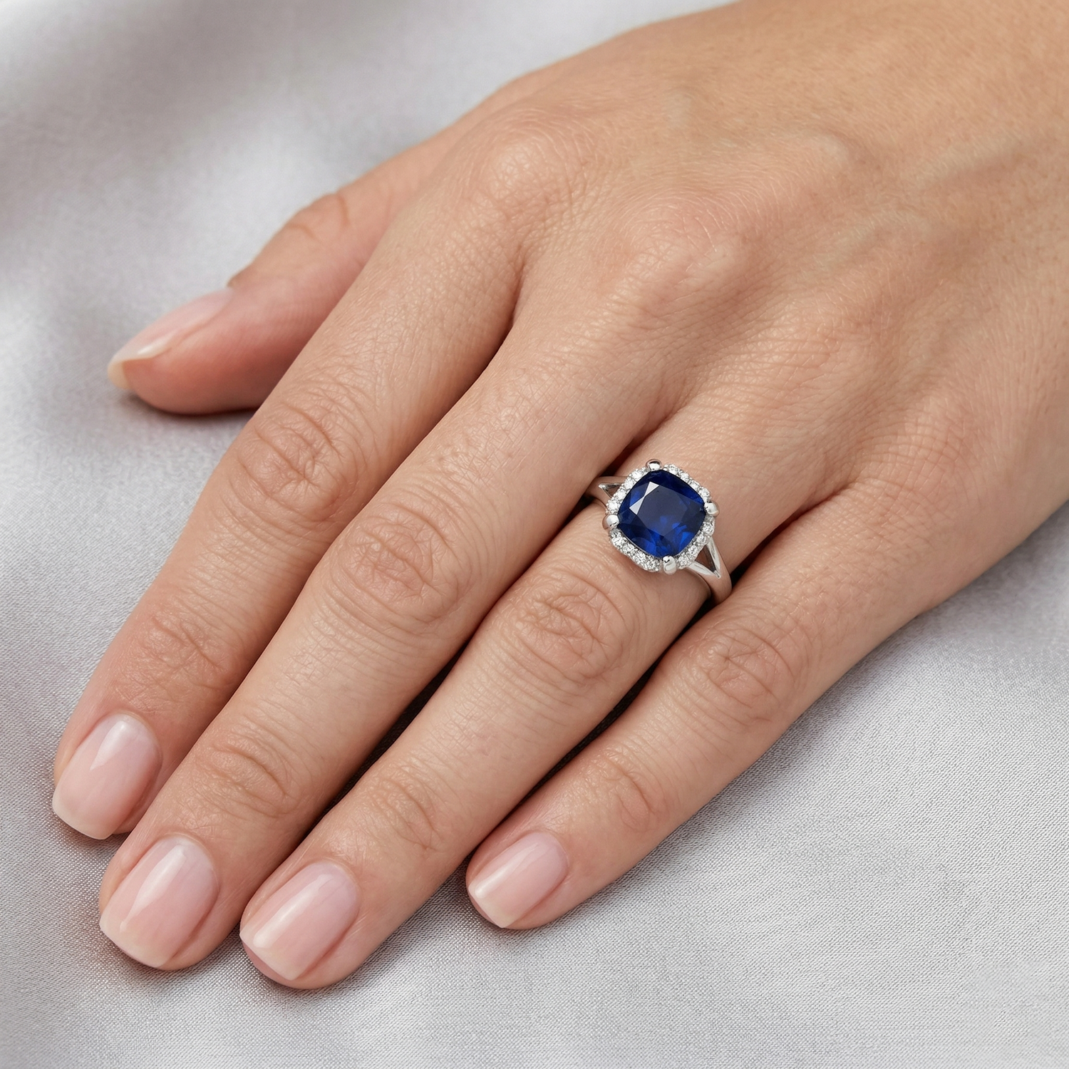 vero round diamante 2.50carati anello con accenti diamanti