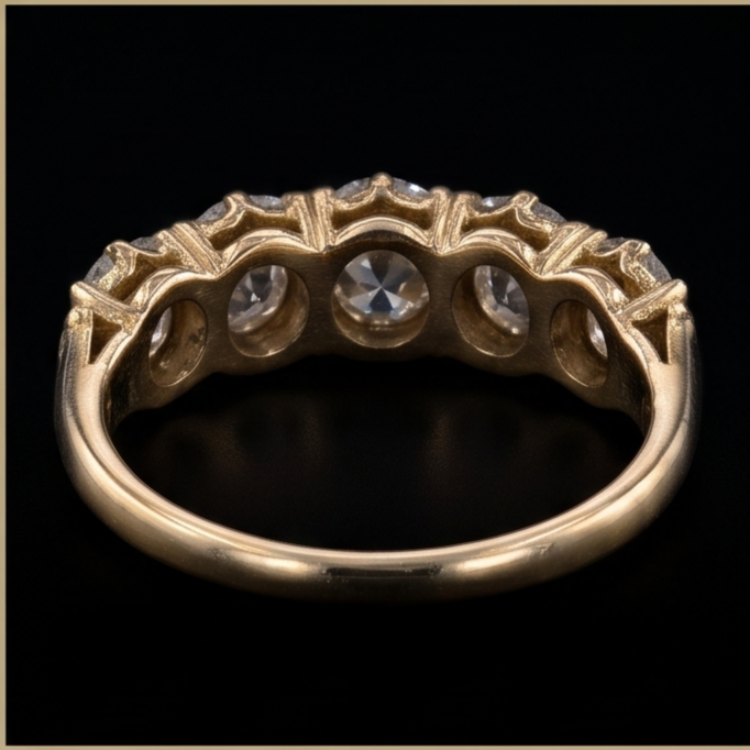 Anniversario Fascia Rotonda Vecchio Minatore Diamante Naturale Autentico ( non creato in laboratorio ) 5 Gioielli In Pietra 5 Carati