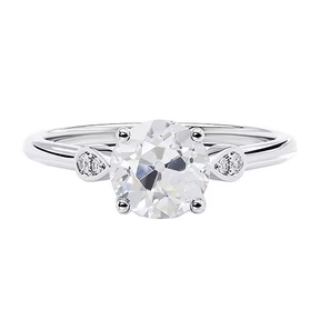 Anniversary 5 Stone Round Old Mine Cut Vero Diamond Ring 2 Carati