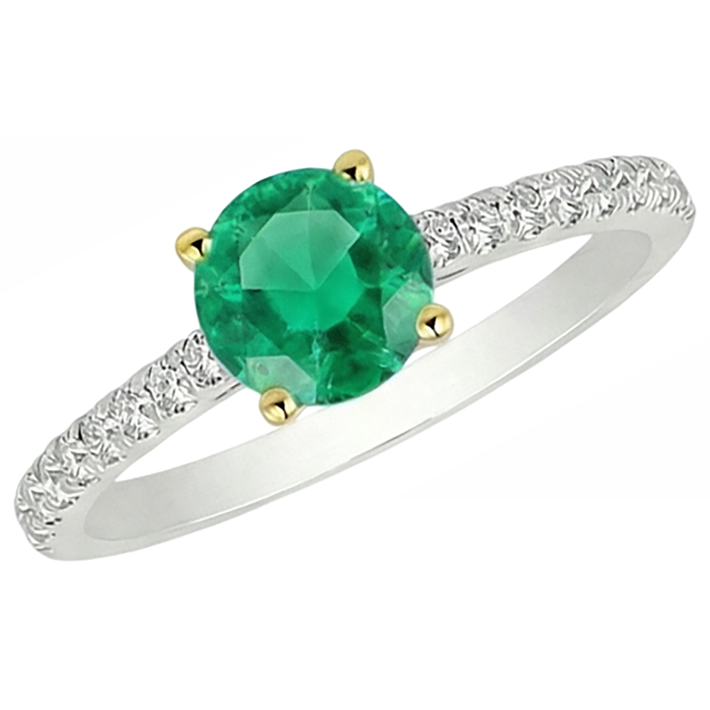Premium Smeraldo Fine Anello con Pietra Preziosa 2 carati – vista dall'alto