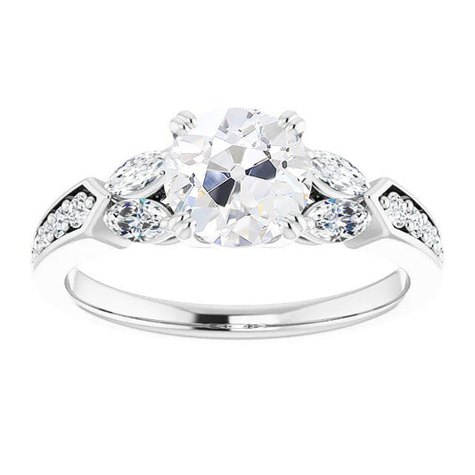 Diamante Fine Anniversary Ring 2 carati Oro Bianco 14K – vista principale