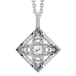 Brillante Pendente a Goccia – Oro 14 Carati Bianco 1,50 carati