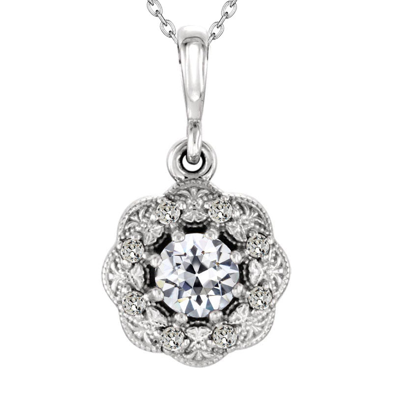 Diamante Halo 2,50-carati Oro Bianco 14K – vista principale