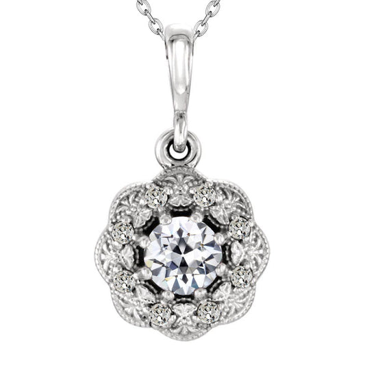 Diamante Halo 2,50-carati Oro Bianco 14K – vista principale