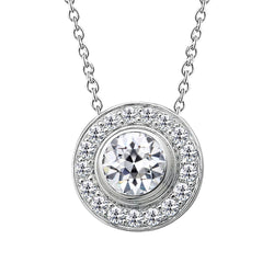 Oro Bianco 14K Antico Brillante Halo 4 carati