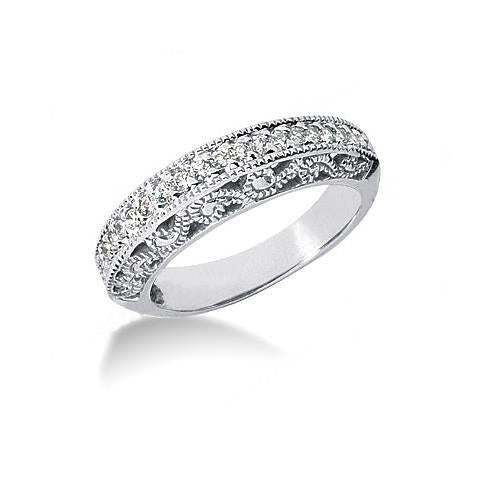 Antique Style Vero Diamond Engagement Ring Band Set 1.95 Carats