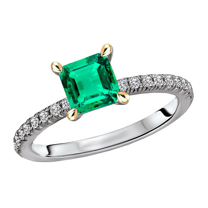 Smeraldo Fine Anello Pietra Colorata – vista principale