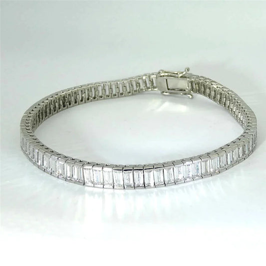 Baguette Naturale Diamante Bracciale Tennis