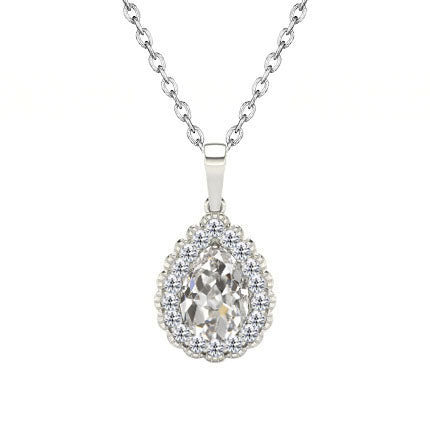Artigianale Diamante Fine Pendente a Goccia 1 carati – vista principale