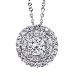 Bellissimo Ciondolo A Forma Di Diapositiva Con Genuino Diamante Doppio Alone 5.60 Carati Gioielli In Oro