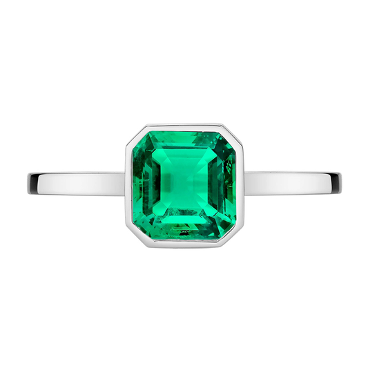 Smeraldo Fine Anello con Pietra Preziosa – vista principale