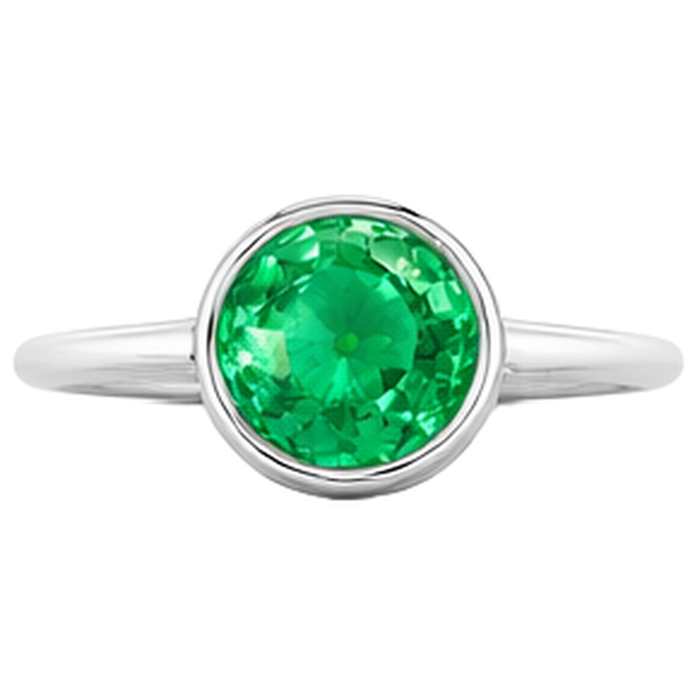 Smeraldo Colombiano Anello Pietra Colorata – vista profilo
