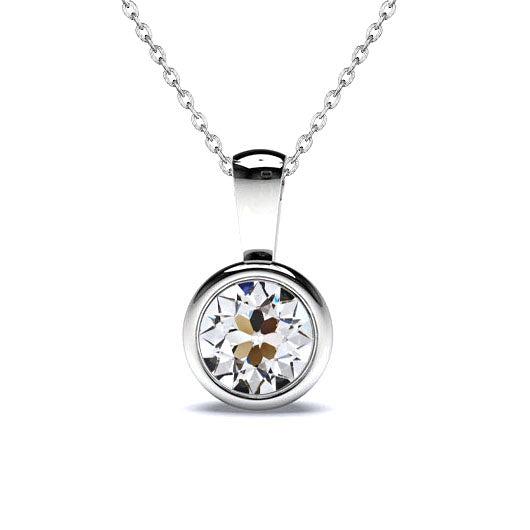 Taglio Old Mine Brillante anello in Oro Bianco 14K – vista principale
