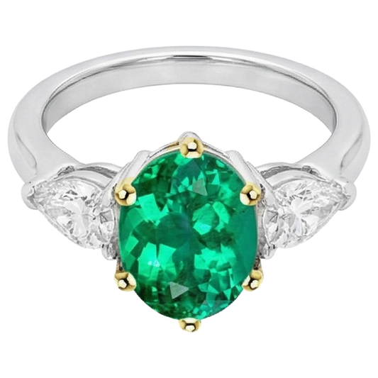 Brillante Anello con Gemma 4 carati – vista frontale