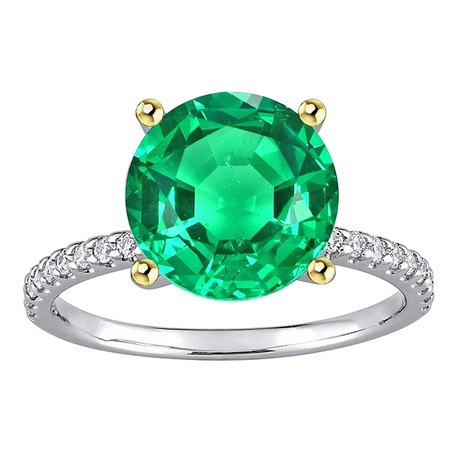 Di lusso Smeraldo Fine Anello con Gemma 4 carati – vista principale