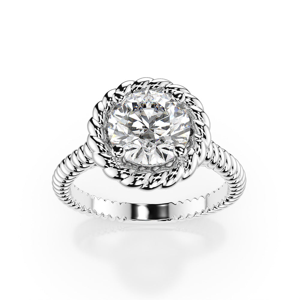 Brillante Anello Solitario – vista laterale