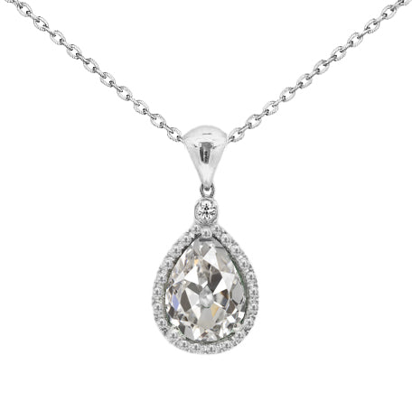 Taglio Old Mine Brillante anello in Oro Bianco 14K – vista principale