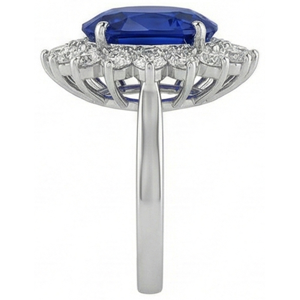 Blu Zaffiro Anello di Diamanti