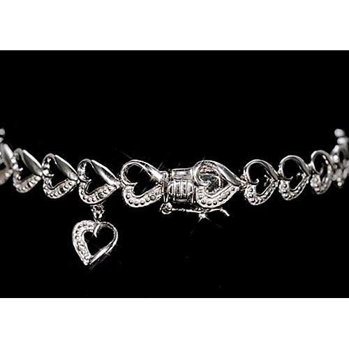 Bracciale Con Naturale Diamanti A Forma Di Cuore 7 Carati Gioielli Da Donna Novità